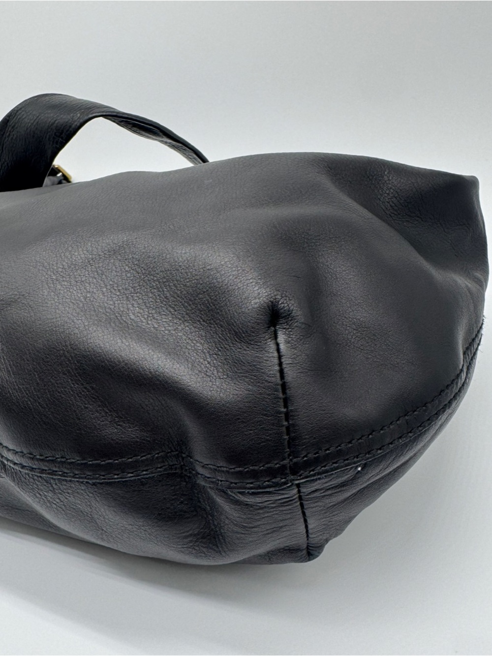 Madewell The Piazza Slouch Black Leather Small Shoulder Bag - Picture 4 of 8